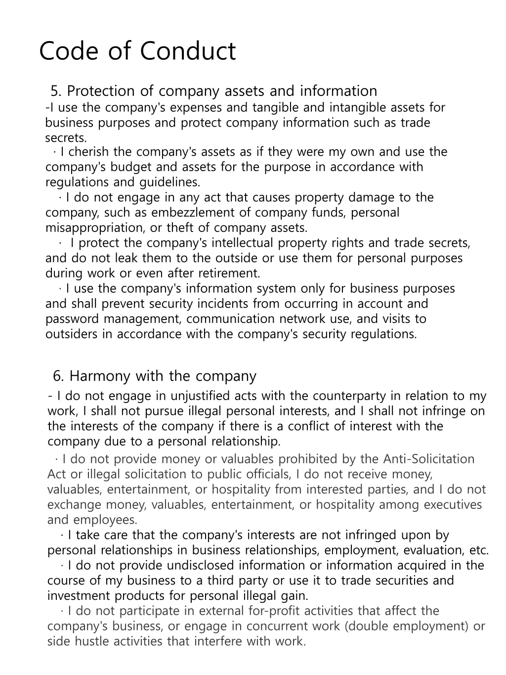 code of conduct 4