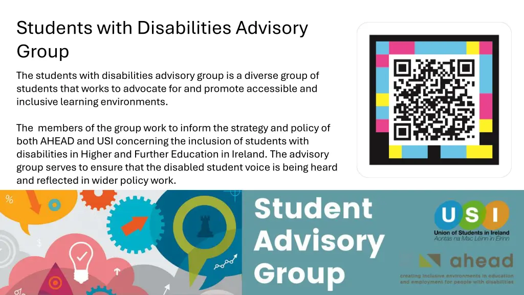 students with disabilities advisory group