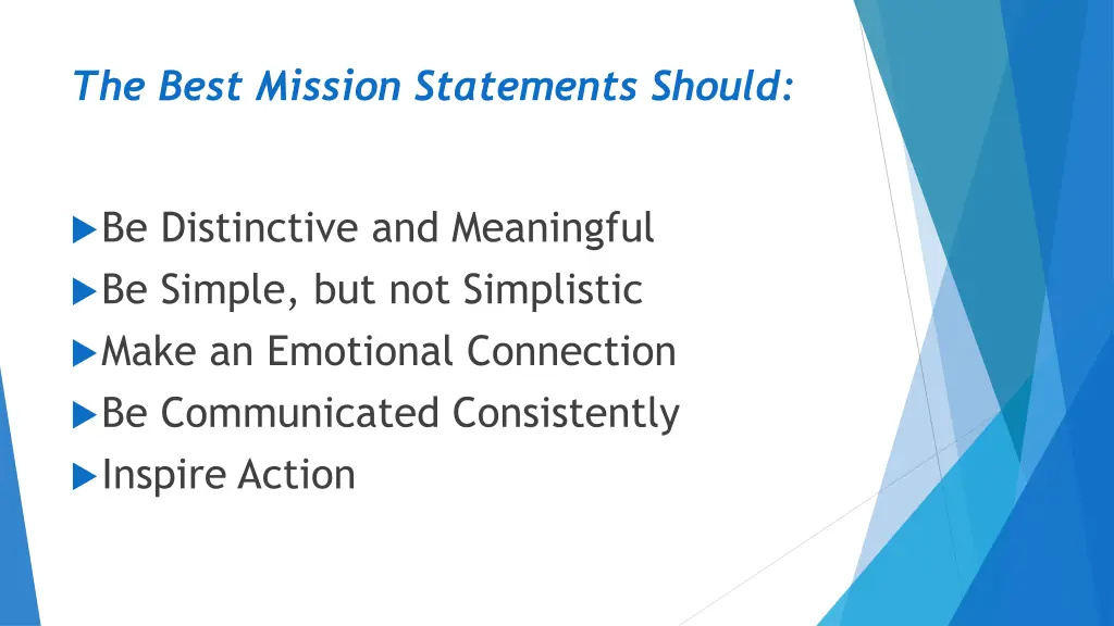 the best mission statements should