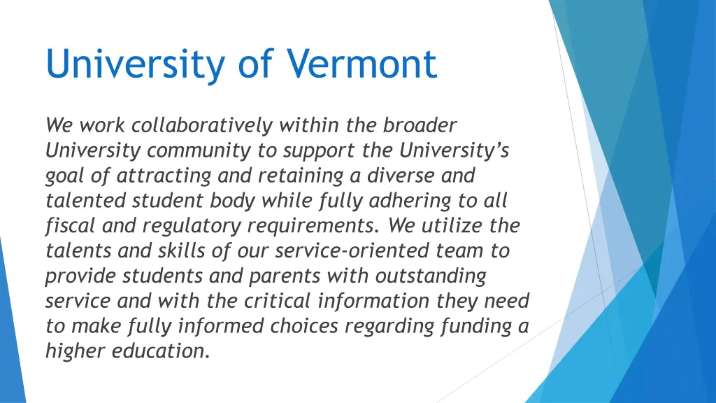 university of vermont