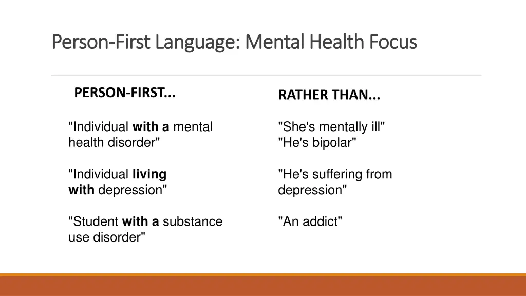 person person first language mental health focus