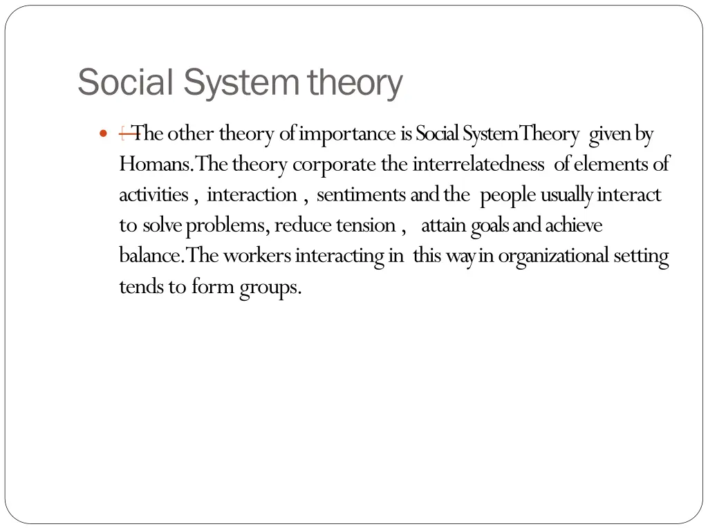 social systemtheory