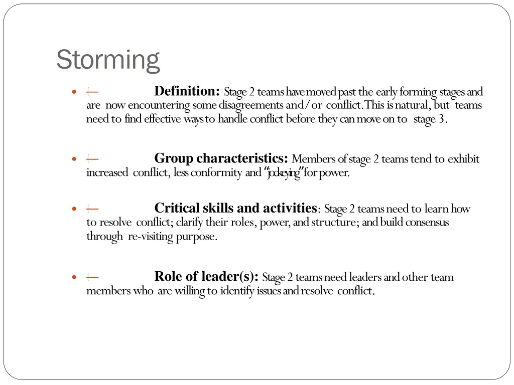 storming