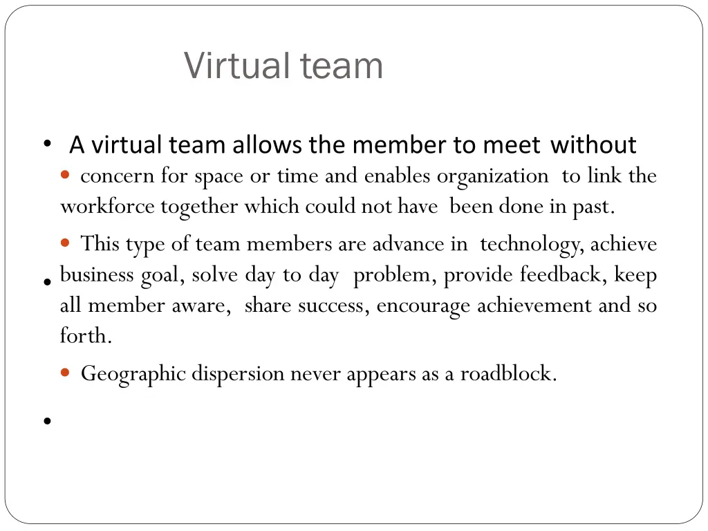 virtual team