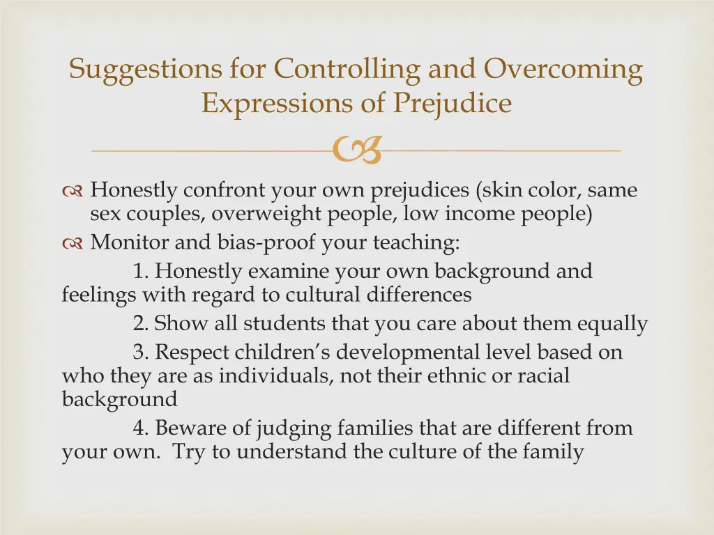 suggestions for controlling and overcoming