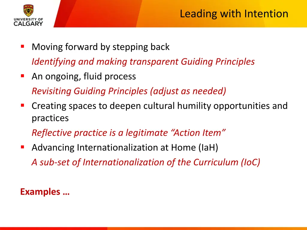 leading with intention