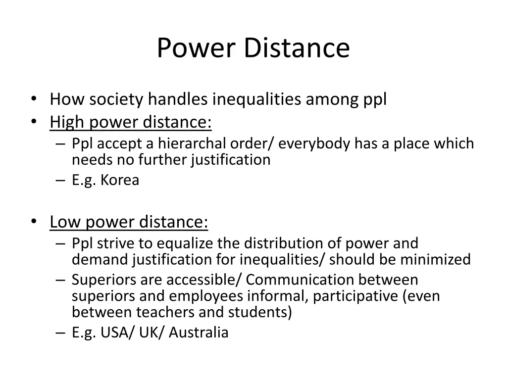 power distance