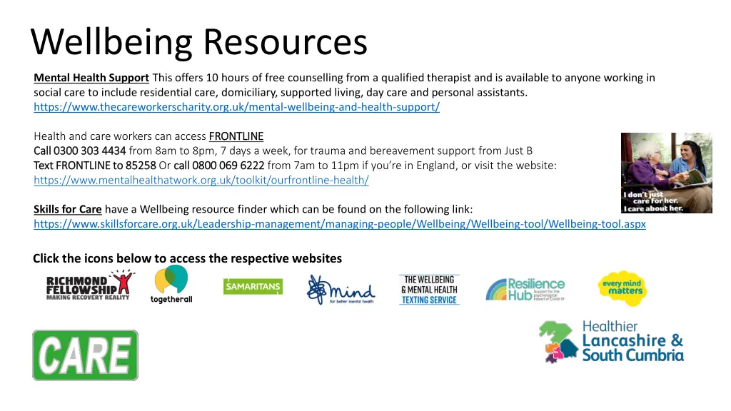 wellbeing resources