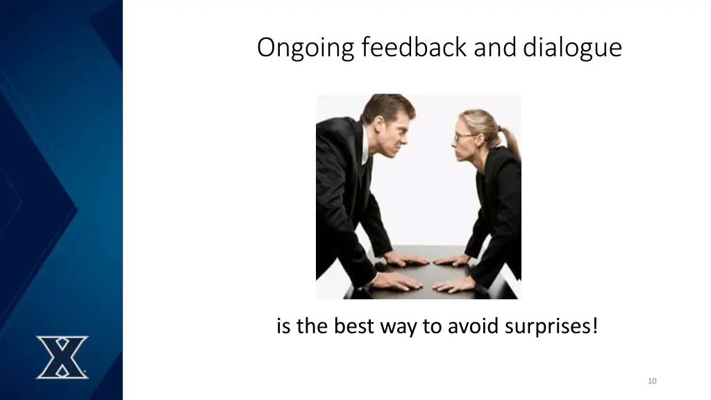 ongoing feedback anddialogue