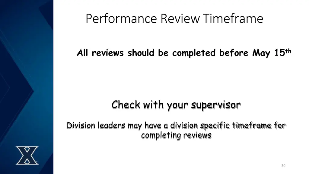 performance reviewtimeframe