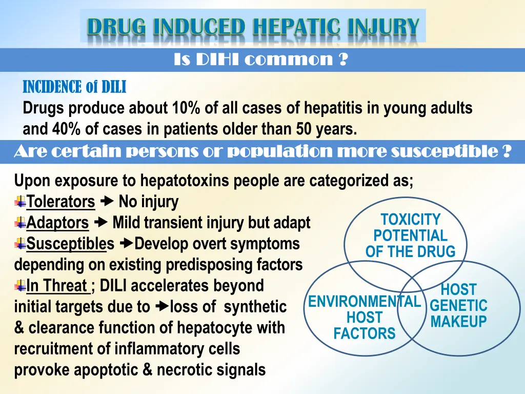 drug induced hepatic injury drug induced hepatic