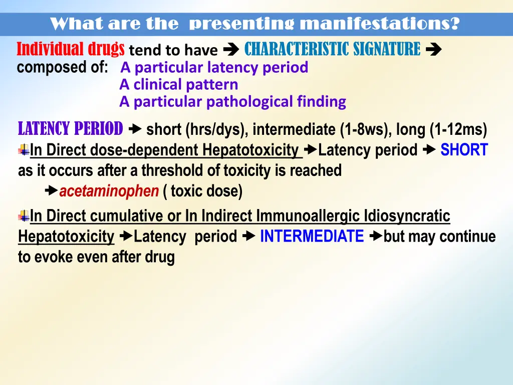 what are the presenting manifestations what