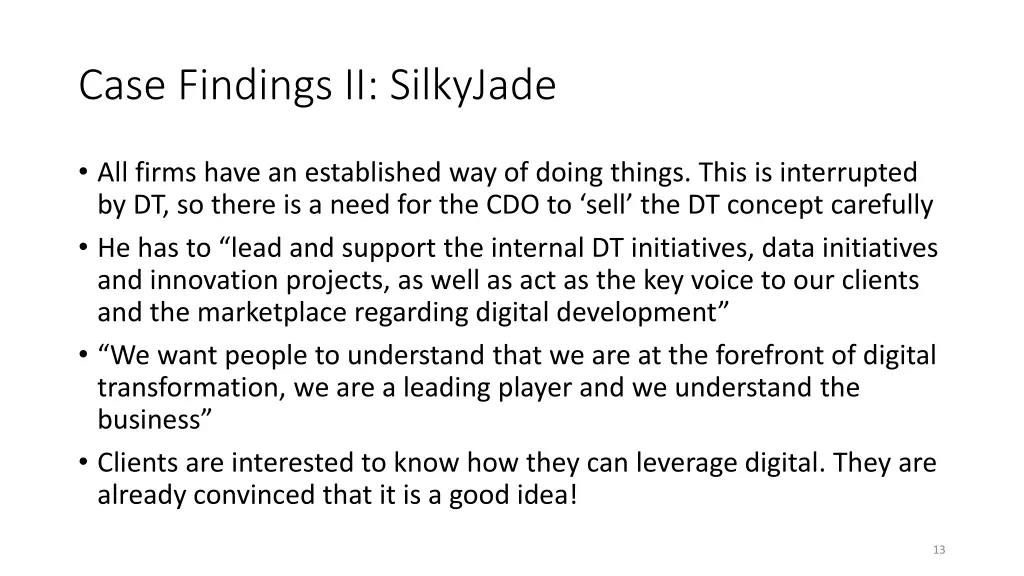 case findings ii silkyjade