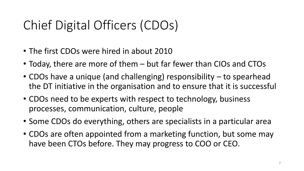 chief digital officers cdos