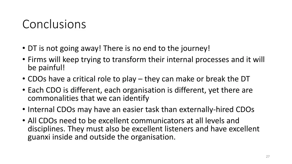 conclusions