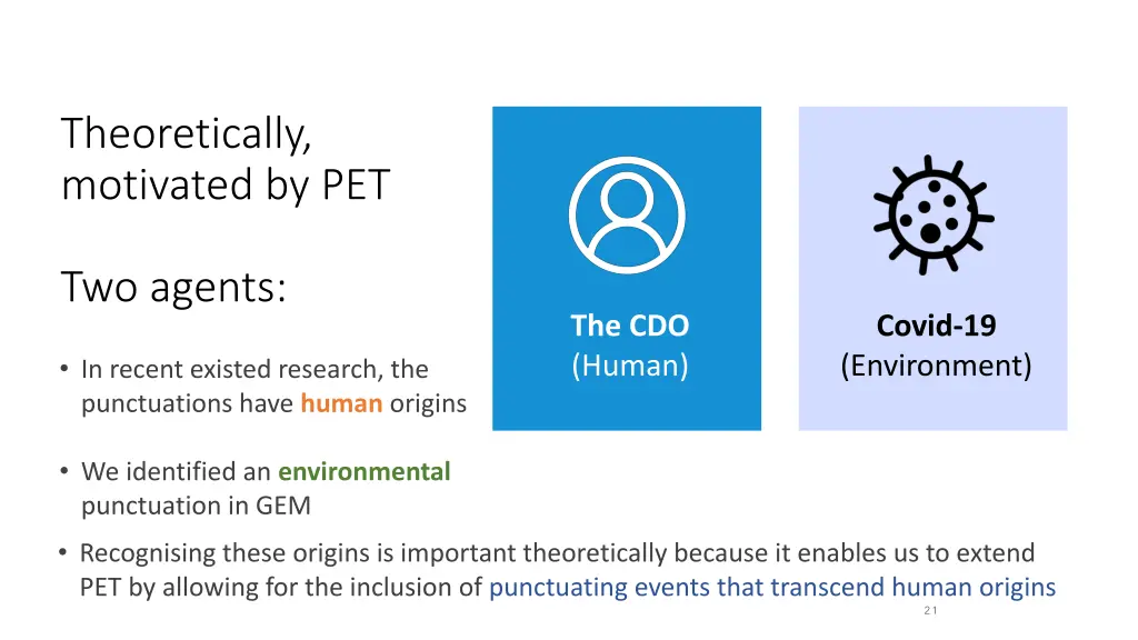 theoretically motivated by pet