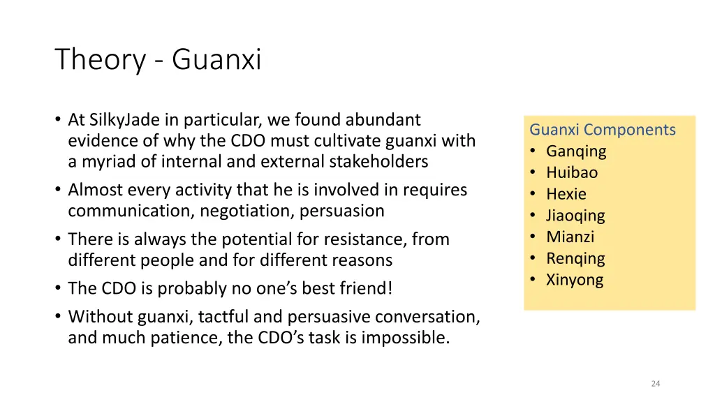 theory guanxi