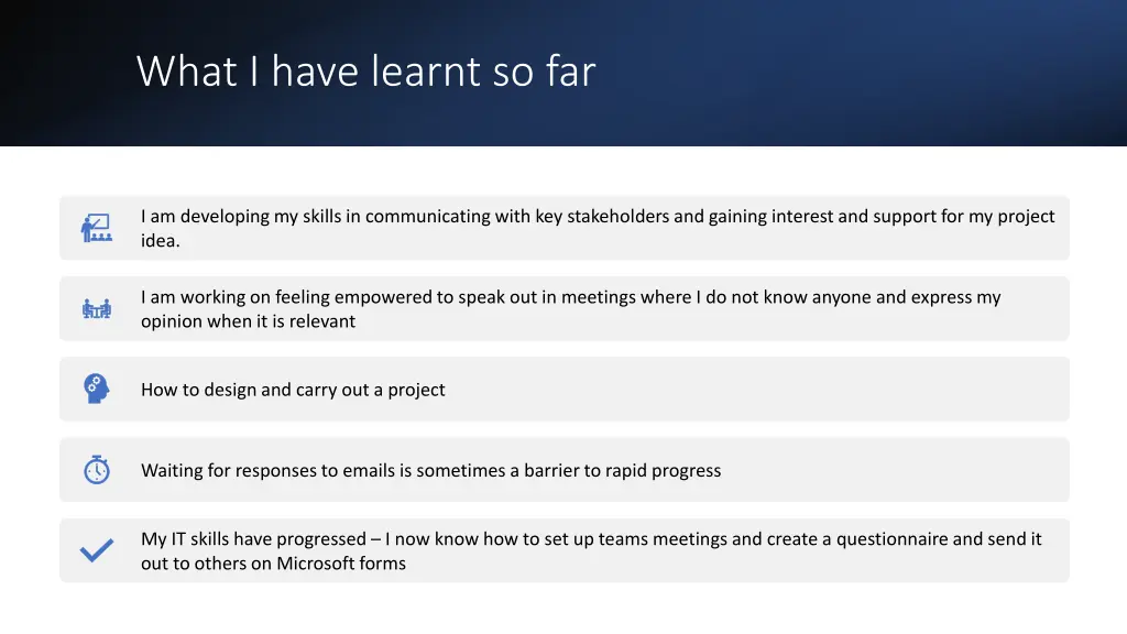 what i have learnt so far