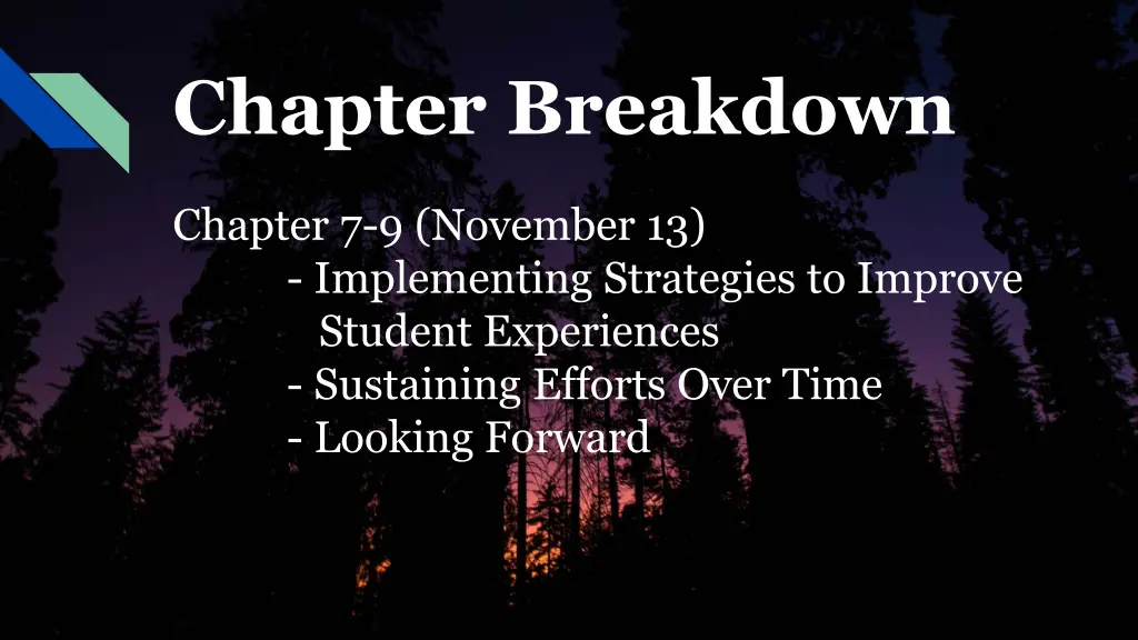 chapter breakdown 2
