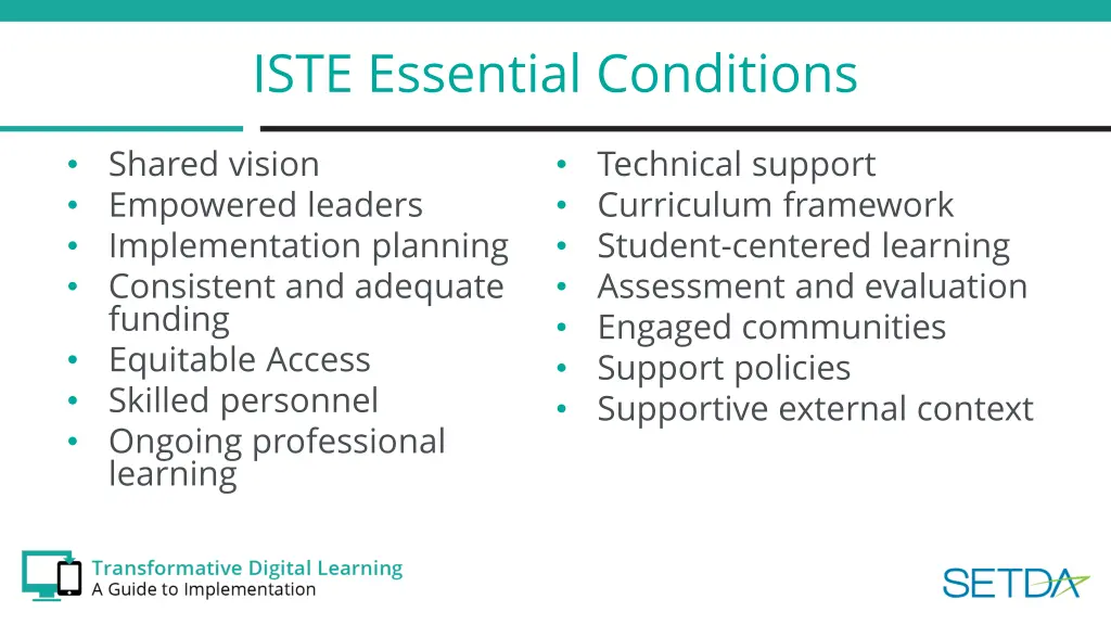 iste essential conditions