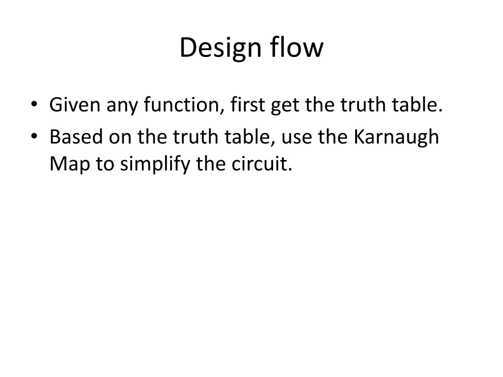 design flow