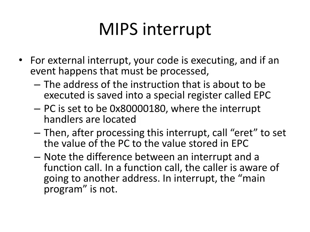 mips interrupt