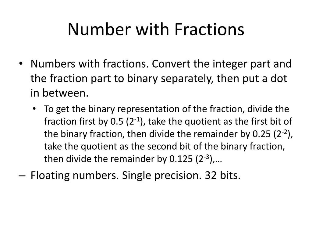 number with fractions