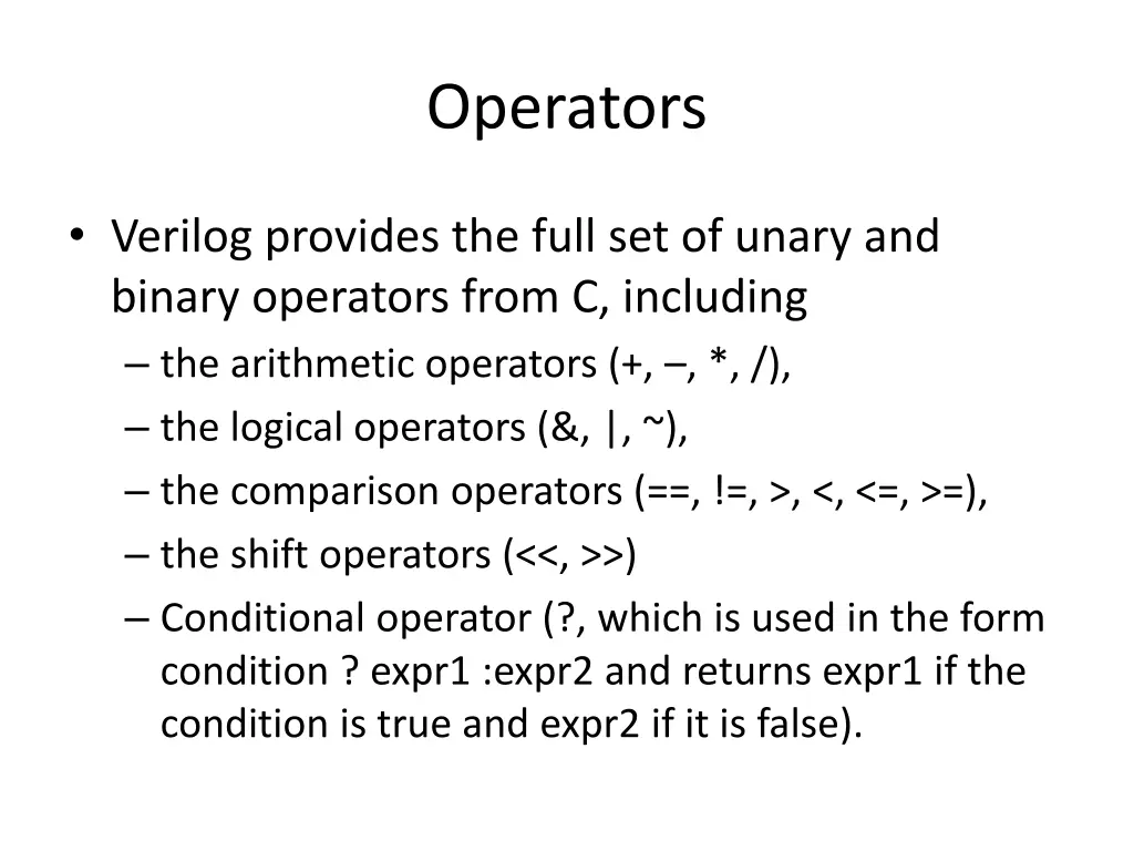 operators