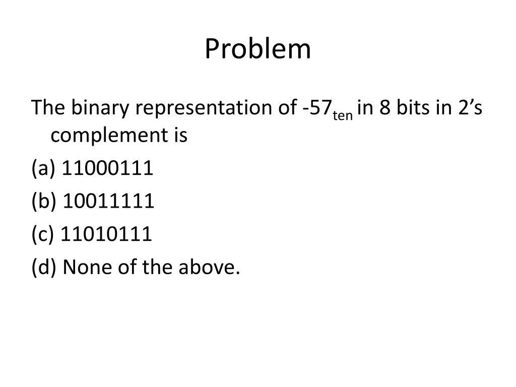 problem