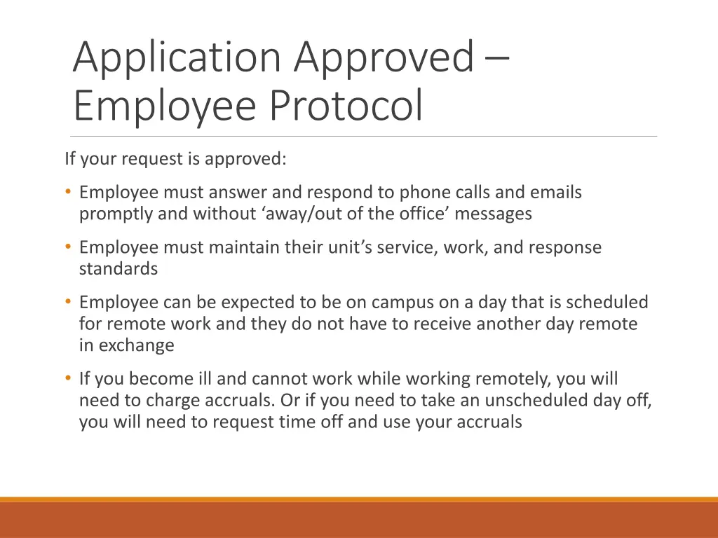 application approved employee protocol 1
