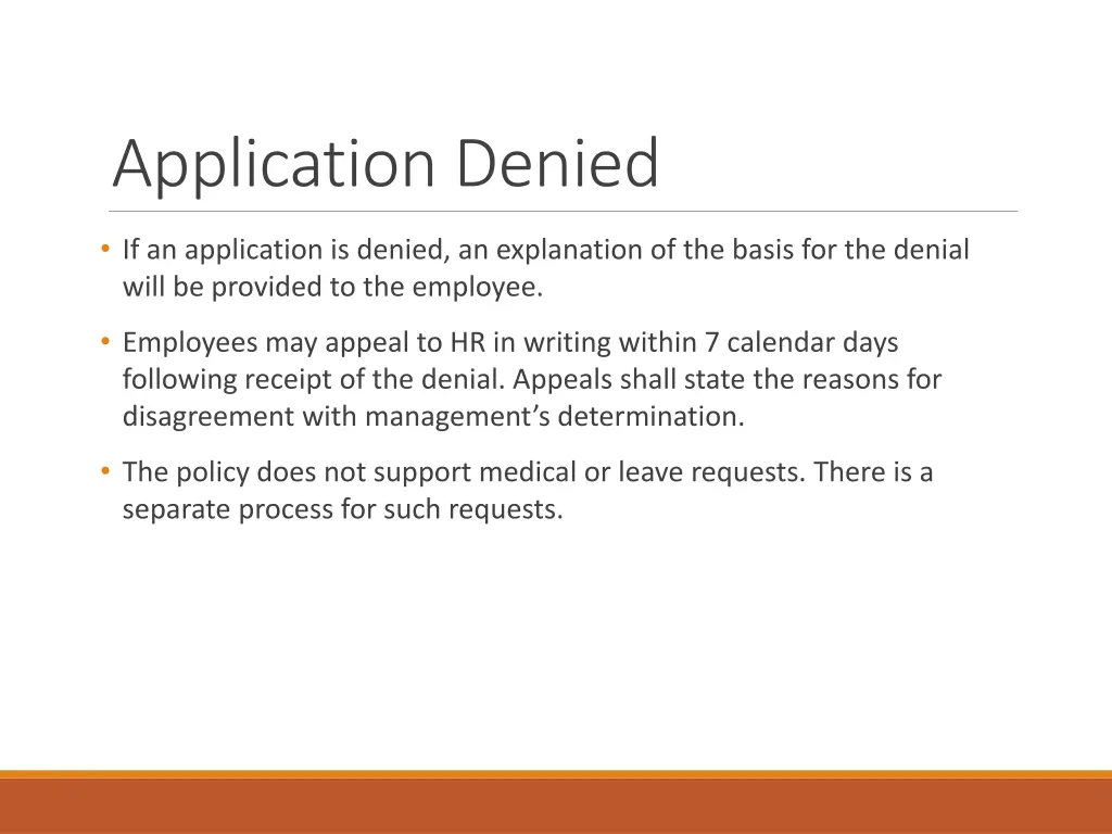 application denied