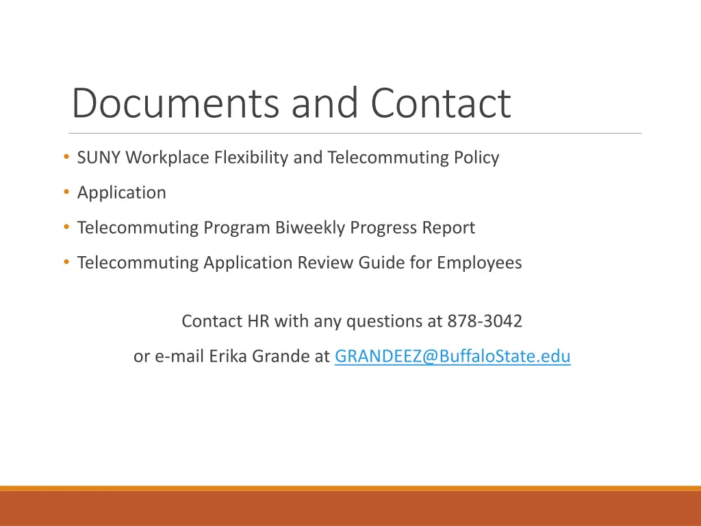 documents and contact