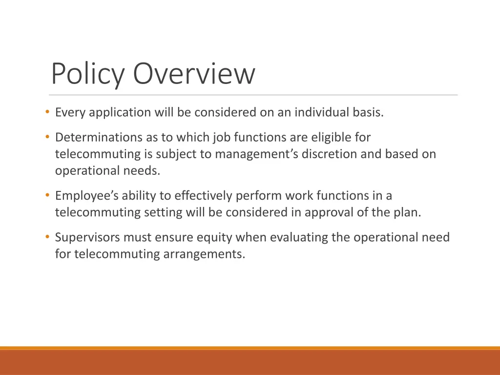 policy overview 1