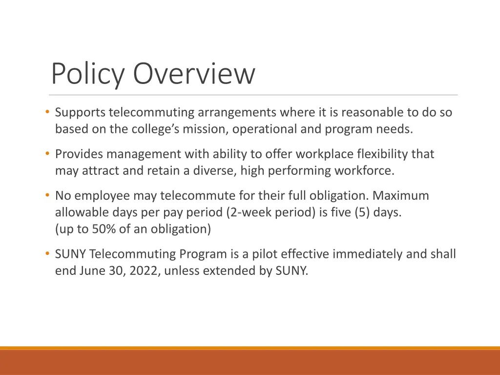 policy overview