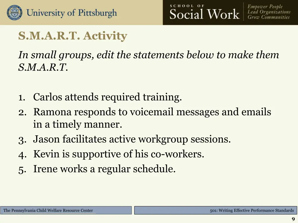 s m a r t activity