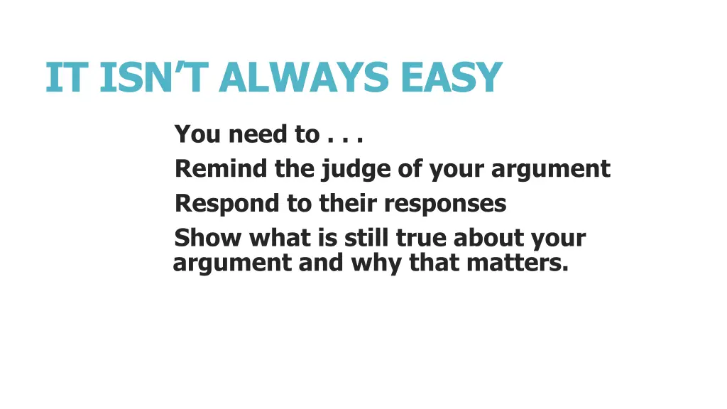 it isn t always easy