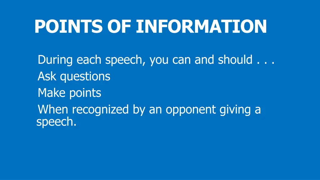 points of information
