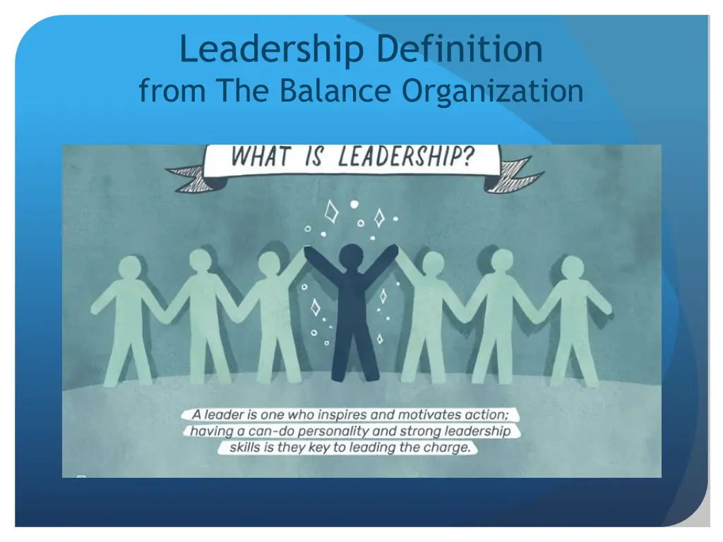 leadership definition from the balance