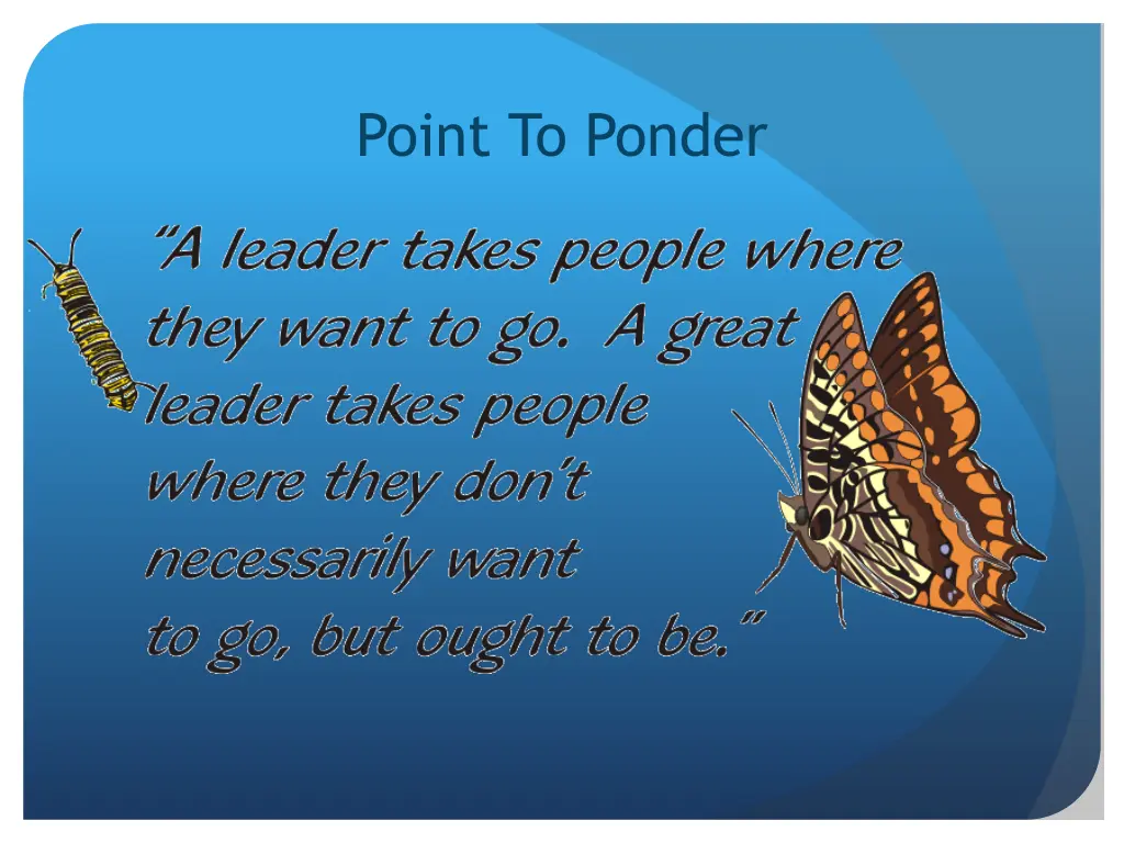 point to ponder