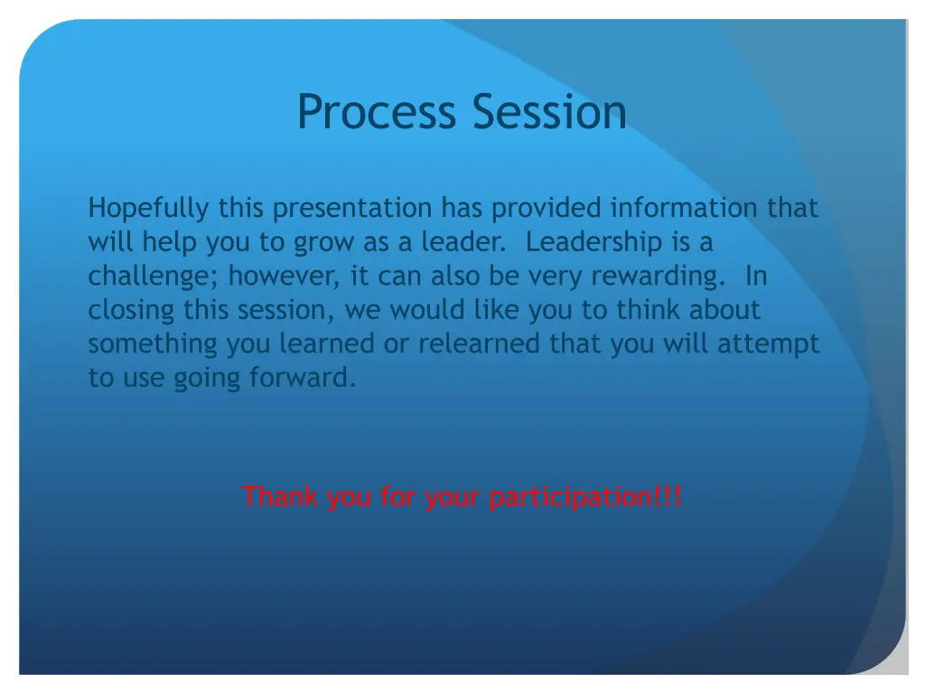 process session
