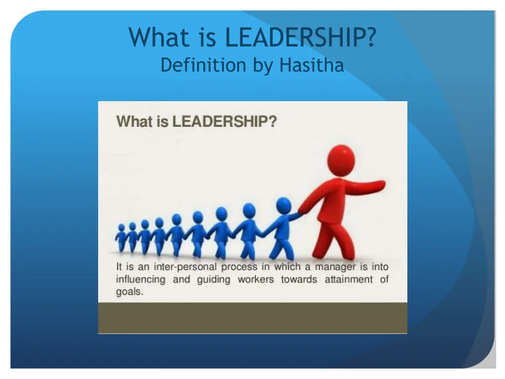 what is leadership definition by hasitha