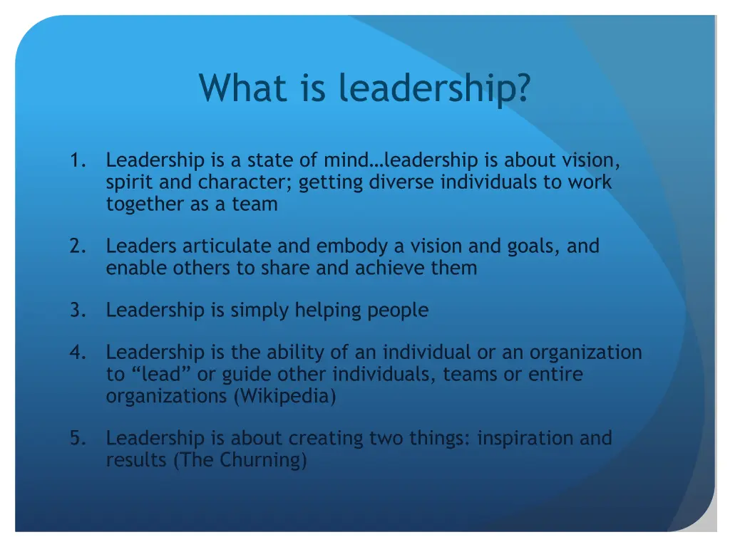 what is leadership