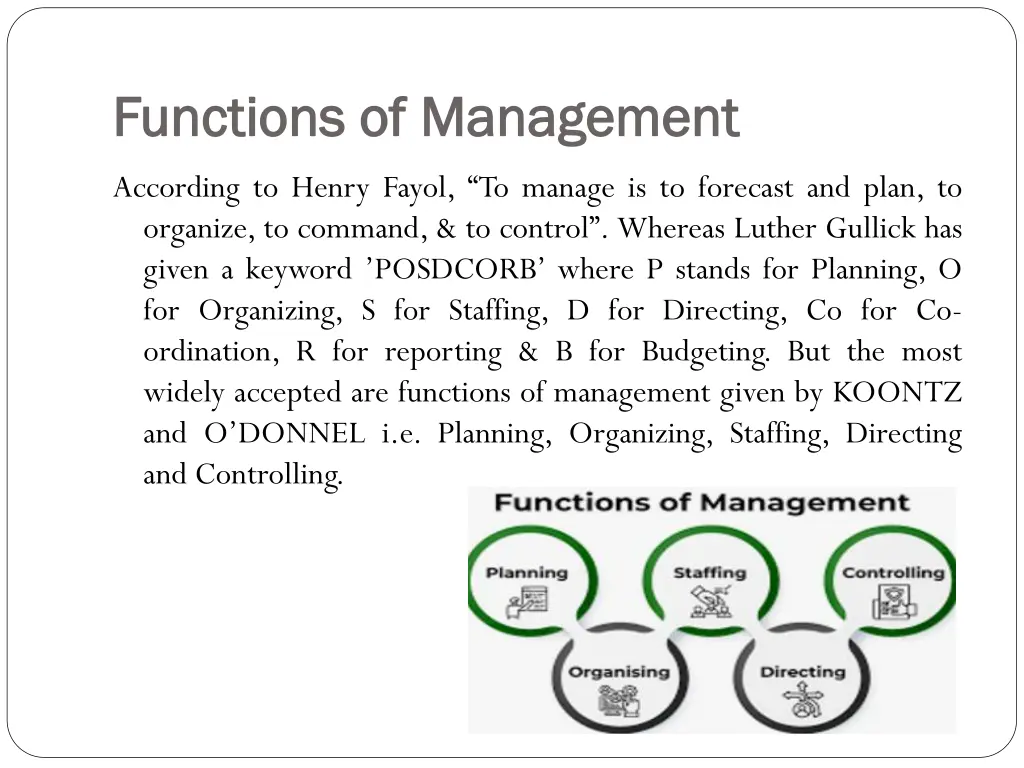 functions of management functions of management