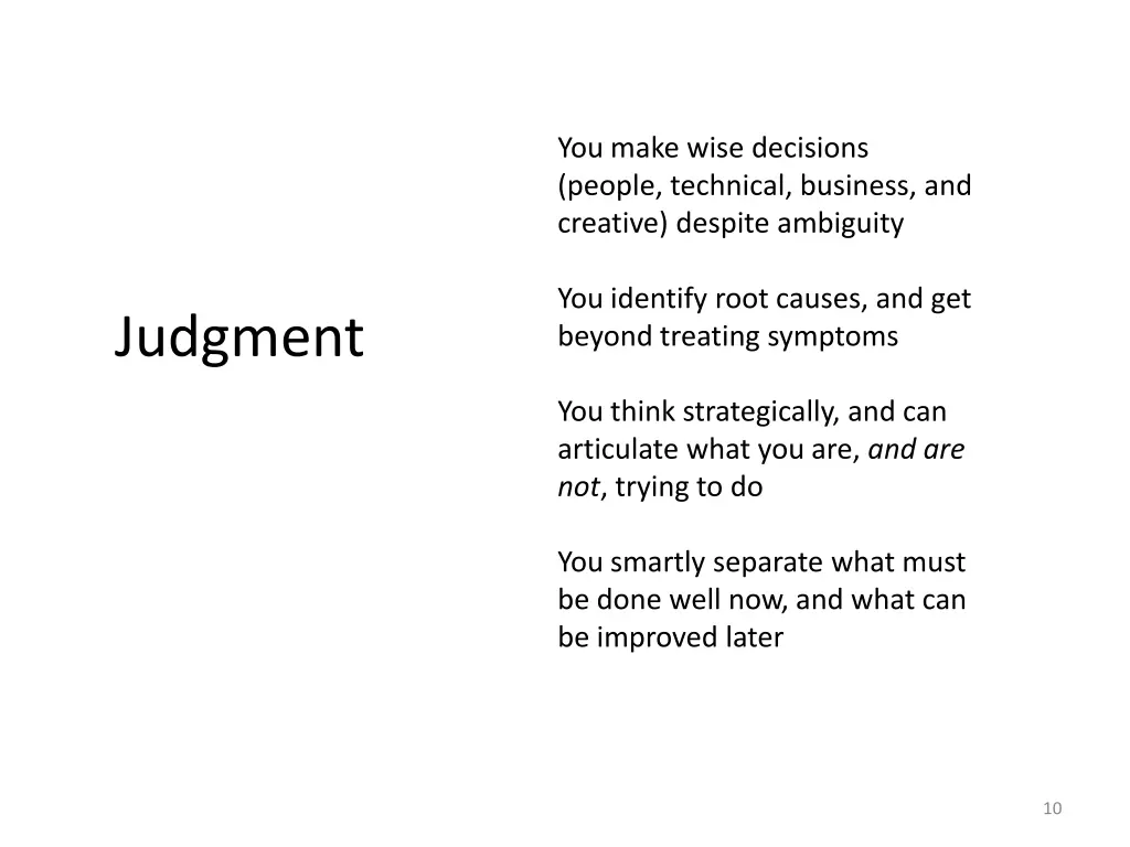 you make wise decisions people technical business