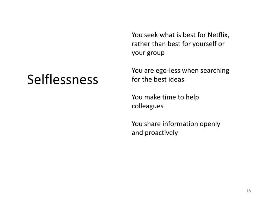 you seek what is best for netflix rather than