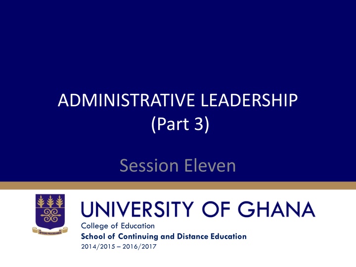 administrative leadership part 3