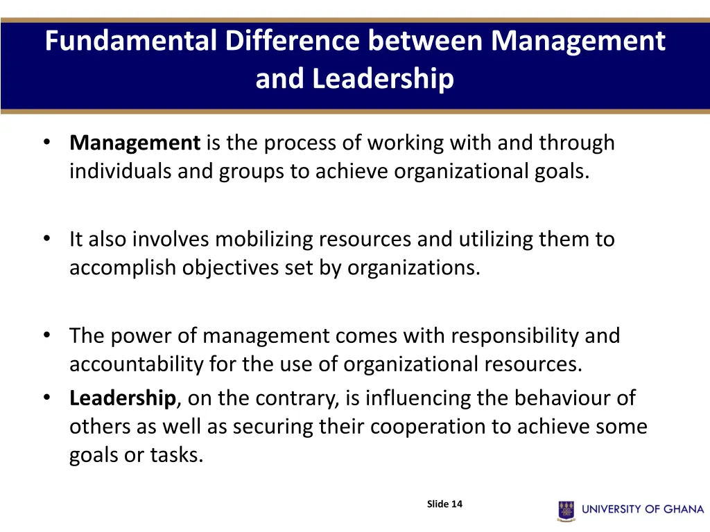 fundamental difference between management 1