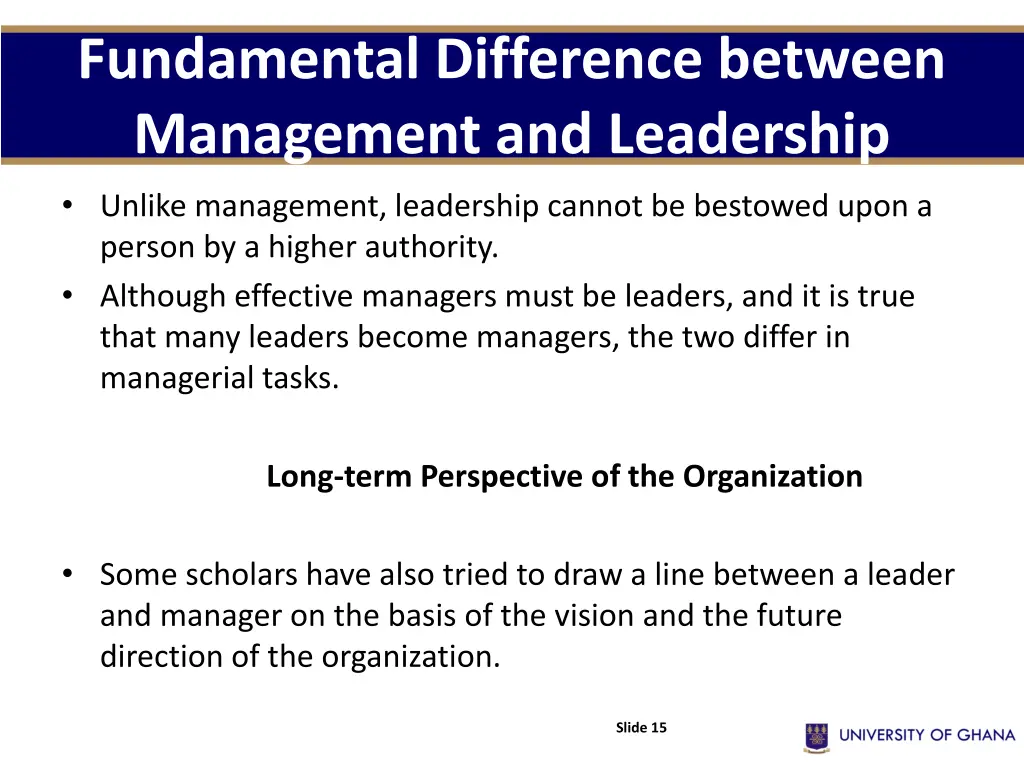 fundamental difference between management 2
