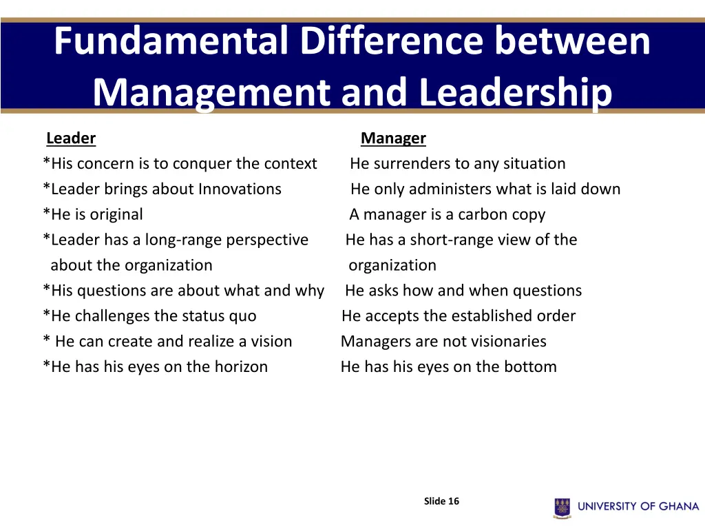 fundamental difference between management 3