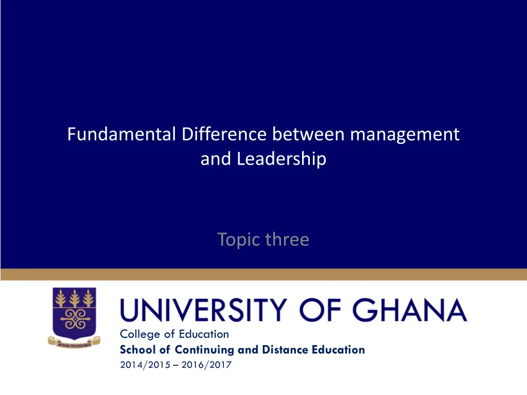 fundamental difference between management